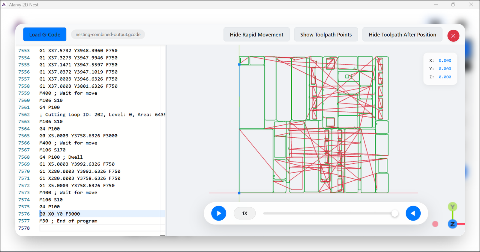 Alarvy Tool Path Simulation